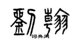 曾慶福劉翰篆書個性簽名怎么寫