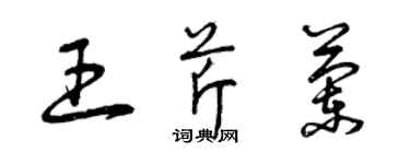 曾慶福王芹蘭草書個性簽名怎么寫