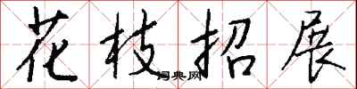 花枝招展怎么寫好看
