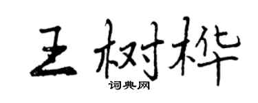 曾慶福王樹樺行書個性簽名怎么寫