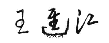 駱恆光王進江草書個性簽名怎么寫