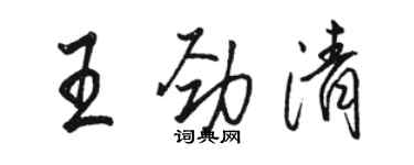 駱恆光王勁清行書個性簽名怎么寫
