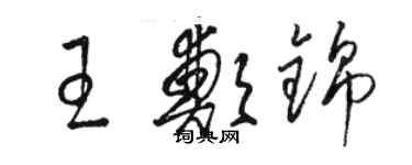 駱恆光王鄭錦草書個性簽名怎么寫