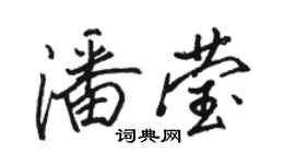 駱恆光潘瑩行書個性簽名怎么寫