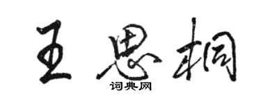 駱恆光王思桐行書個性簽名怎么寫