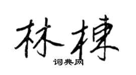 王正良林棟行書個性簽名怎么寫