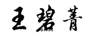 胡問遂王碧菁行書個性簽名怎么寫
