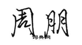 駱恆光周朋行書個性簽名怎么寫