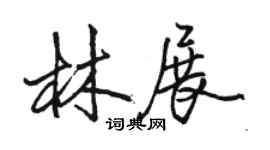 駱恆光林展行書個性簽名怎么寫