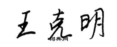 王正良王克明行書個性簽名怎么寫