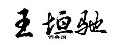 胡問遂王垣馳行書個性簽名怎么寫