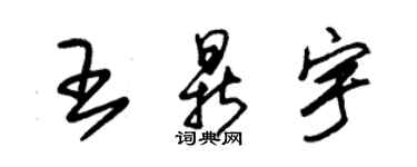 朱錫榮王鼎宇草書個性簽名怎么寫