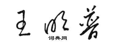 駱恆光王明普草書個性簽名怎么寫