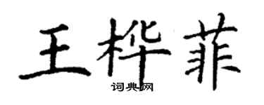 丁謙王樺菲楷書個性簽名怎么寫