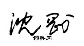 朱錫榮沈剛草書個性簽名怎么寫