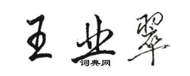 駱恆光王業翠行書個性簽名怎么寫