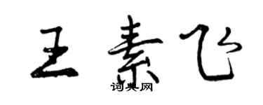 曾慶福王素飛行書個性簽名怎么寫