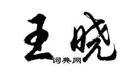 胡問遂王曉行書個性簽名怎么寫