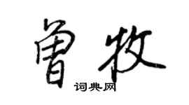 王正良曾牧行書個性簽名怎么寫