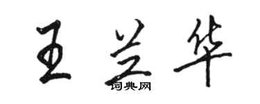 駱恆光王蘭華行書個性簽名怎么寫