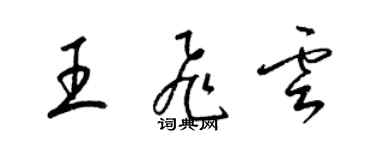 梁錦英王飛雲草書個性簽名怎么寫