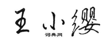駱恆光王小纓行書個性簽名怎么寫