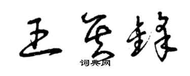 曾慶福王其鋒草書個性簽名怎么寫