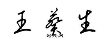 梁錦英王葵生草書個性簽名怎么寫