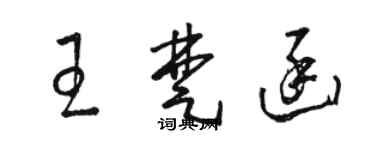 駱恆光王楚函草書個性簽名怎么寫