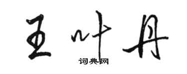 駱恆光王葉丹行書個性簽名怎么寫