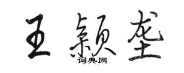 駱恆光王穎壟行書個性簽名怎么寫