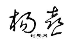 曾慶福楊喜草書個性簽名怎么寫