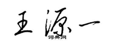 梁錦英王源一草書個性簽名怎么寫