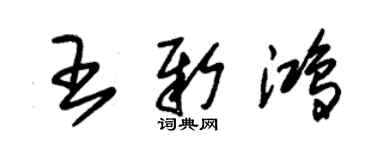 朱錫榮王新鴻草書個性簽名怎么寫