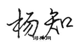 駱恆光楊知行書個性簽名怎么寫