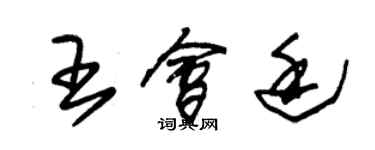 朱錫榮王會廷草書個性簽名怎么寫