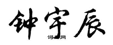 胡問遂鍾宇辰行書個性簽名怎么寫