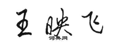 駱恆光王映飛行書個性簽名怎么寫