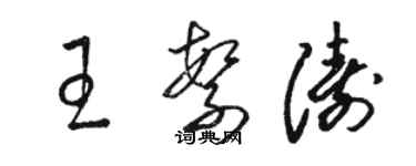 駱恆光王繁濤草書個性簽名怎么寫