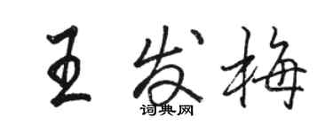 駱恆光王發梅行書個性簽名怎么寫