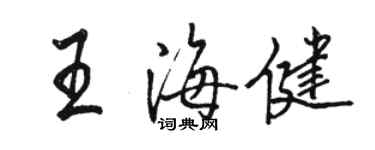 駱恆光王海健行書個性簽名怎么寫