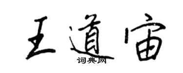 王正良王道宙行書個性簽名怎么寫