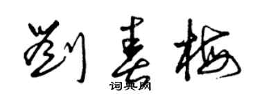 曾慶福劉春梅草書個性簽名怎么寫