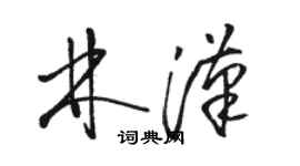 駱恆光林漢草書個性簽名怎么寫