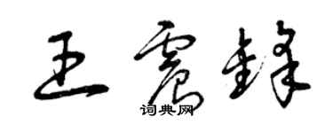 曾慶福王震鋒草書個性簽名怎么寫