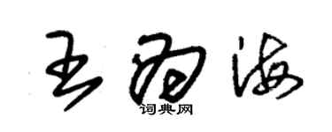 朱錫榮王為海草書個性簽名怎么寫