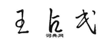 駱恆光王占民草書個性簽名怎么寫