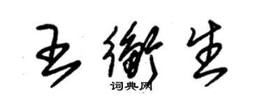 朱錫榮王衡生草書個性簽名怎么寫