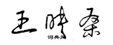 曾慶福王映桑草書個性簽名怎么寫