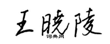 王正良王曉陵行書個性簽名怎么寫